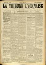 LA TRIBUNE LYONNAISE : n°16, pp. 1