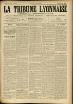 LA TRIBUNE LYONNAISE : n°37, pp. 1
