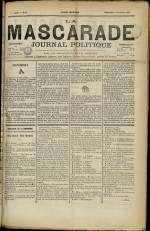 LA MASCARADE : n°36, pp. 1