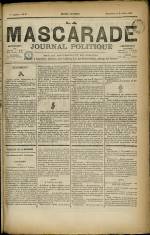 LA MASCARADE : n°38, pp. 1