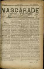 LA MASCARADE : n°41, pp. 1