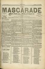 LA MASCARADE : n°157, pp. 1
