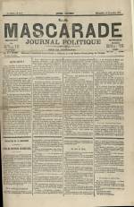 LA MASCARADE : n°147, pp. 1