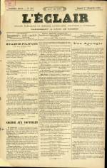 L'ECLAIR : n°112, pp. 1