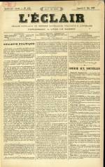 L'ECLAIR : n°135, pp. 1