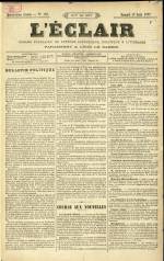 L'ECLAIR : n°138, pp. 1