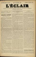 L'ECLAIR : n°170, pp. 1