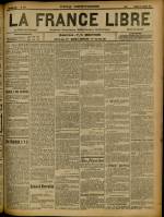 LA FRANCE LIBRE : n°1406, pp. 1