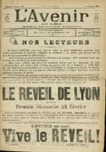 L'AVENIR DE LYON : n°215, pp. 1