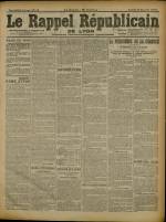 Le Rappel Républicain de Lyon : n°11, pp. 1