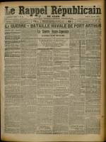 Le Rappel Républicain de Lyon : n°42, pp. 1