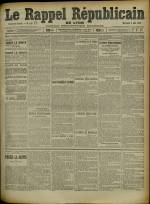 Le Rappel Républicain de Lyon : n°125, pp. 1