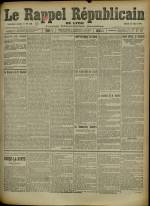 Le Rappel Républicain de Lyon : n°138, pp. 1