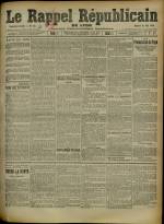Le Rappel Républicain de Lyon : n°142, pp. 1