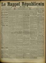 Le Rappel Républicain de Lyon : n°146, pp. 1