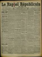 Le Rappel Républicain de Lyon : n°152, pp. 1