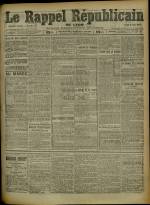 Le Rappel Républicain de Lyon : n°158, pp. 1