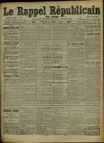 Le Rappel Républicain de Lyon : n°161, pp. 1