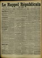 Le Rappel Républicain de Lyon : n°162, pp. 1