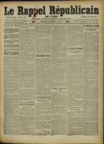 Le Rappel Républicain de Lyon : n°206, pp. 1