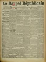 Le Rappel Républicain de Lyon : n°209, pp. 1
