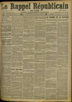 Le Rappel Républicain de Lyon : n°213, pp. 1