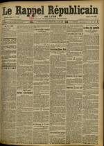 Le Rappel Républicain de Lyon : n°221, pp. 1