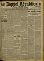 Le Rappel Républicain de Lyon : n°225, pp. 1