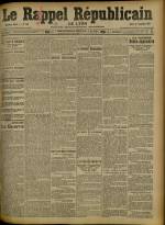 Le Rappel Républicain de Lyon : n°258, pp. 1