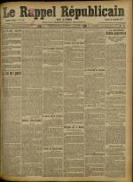 Le Rappel Républicain de Lyon : n°267, pp. 1