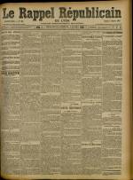 Le Rappel Républicain de Lyon : n°281, pp. 1