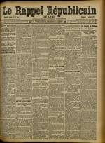 Le Rappel Républicain de Lyon : n°282, pp. 1