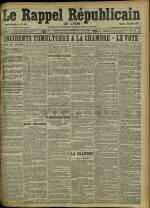Le Rappel Républicain de Lyon : n°308, pp. 1