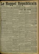 Le Rappel Républicain de Lyon : n°309, pp. 1