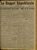Le Rappel Républicain de Lyon : n°342, pp. 1