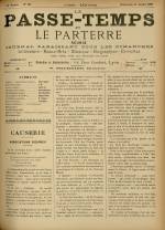 LE PASSE-TEMPS ET LE PARTERRE RÉUNIS : n°28, pp. 1