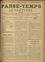 LE PASSE-TEMPS ET LE PARTERRE RÉUNIS : n°38, pp. 1