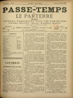 LE PASSE-TEMPS ET LE PARTERRE RÉUNIS : n°20, pp. 1