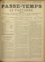 LE PASSE-TEMPS ET LE PARTERRE RÉUNIS : n°35, pp. 1