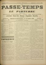 LE PASSE-TEMPS ET LE PARTERRE RÉUNIS : n°40, pp. 1