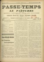 LE PASSE-TEMPS ET LE PARTERRE RÉUNIS : n°33, pp. 1
