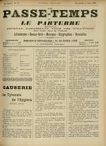 LE PASSE-TEMPS ET LE PARTERRE RÉUNIS : n°23, pp. 1