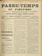 LE PASSE-TEMPS ET LE PARTERRE RÉUNIS : n°20, pp. 1