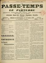 LE PASSE-TEMPS ET LE PARTERRE RÉUNIS : n°30, pp. 1