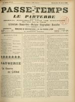 LE PASSE-TEMPS ET LE PARTERRE RÉUNIS : n°33, pp. 1