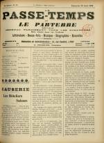 LE PASSE-TEMPS ET LE PARTERRE RÉUNIS : n°34, pp. 1