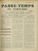LE PASSE-TEMPS ET LE PARTERRE RÉUNIS : n°27, pp. 1