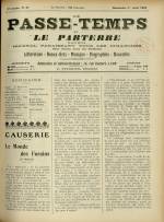LE PASSE-TEMPS ET LE PARTERRE RÉUNIS : n°31, pp. 1