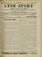 LYON-SPORT : n°86, pp. 1