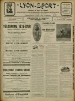LYON-SPORT : n°255, pp. 1